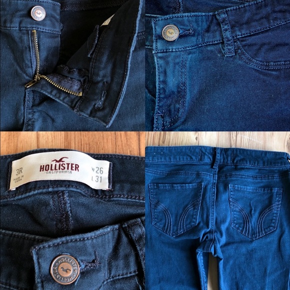 Hollister Skinny Jeans Size 26 3R Dark Blue - Picture 2 of 11